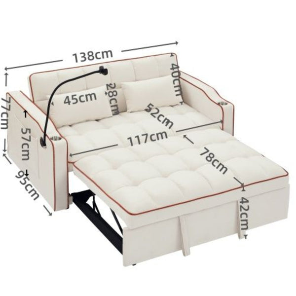 Fashionable Modern And Multi Functional Foldable Velvet Sofa Bed Black Sofa Beds