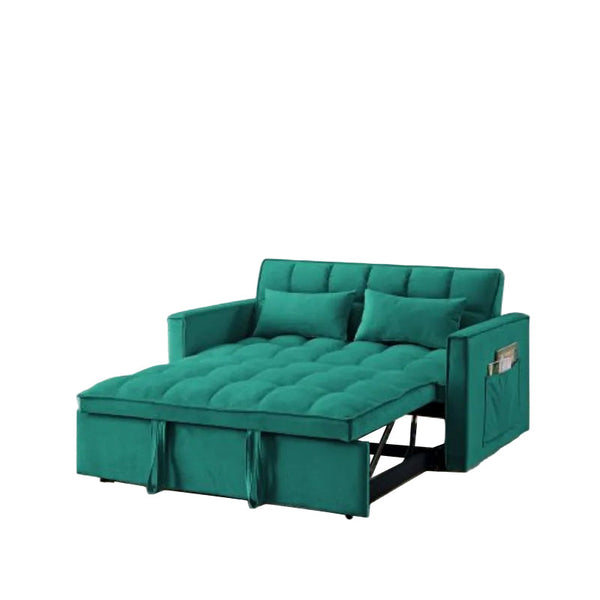Fashionable Modern And Multi Functional Foldable Velvet Sofa Bed Green Sofa Beds