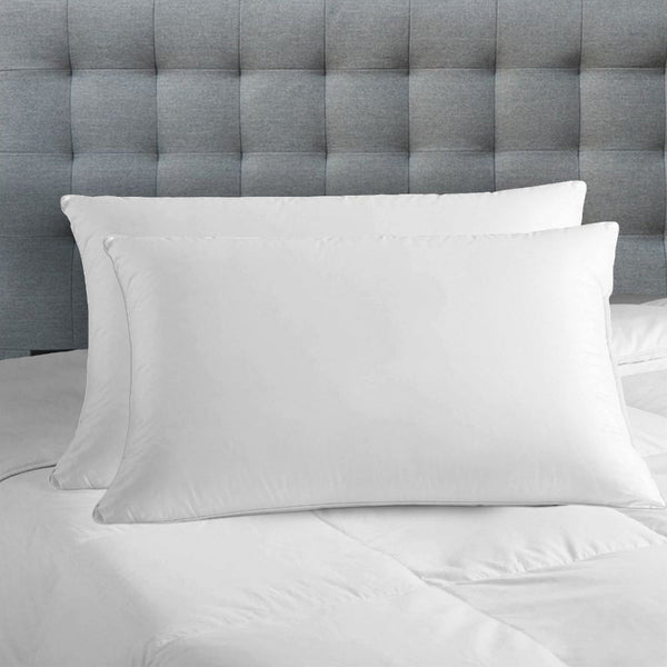 Royal Comfort Luxury Bamboo Blend Gusset Pillow Twin Pack 4Cm Support 50Cm X 75Cm 19Cm Pillows