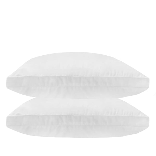 Royal Comfort Luxury Bamboo Blend Gusset Pillow Twin Pack 4Cm Support 50Cm X 75Cm 19Cm Pillows