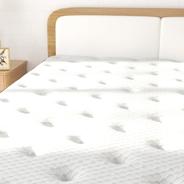 Osteopedic Euro Top Mattress Pocket Spring Medium Firm Hybrid Design Bed 30Cm King Single White Mattresses