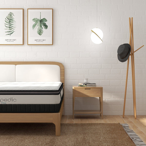 Osteopedic Euro Top Mattress Pocket Spring Medium Firm Hybrid Design Bed 30Cm King Single White Mattresses