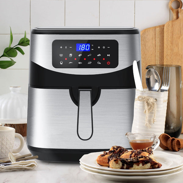 Kitchen Couture 12 Litre Air Fryer Multifunctional Lcd One Touch Display Silver Air Fryers