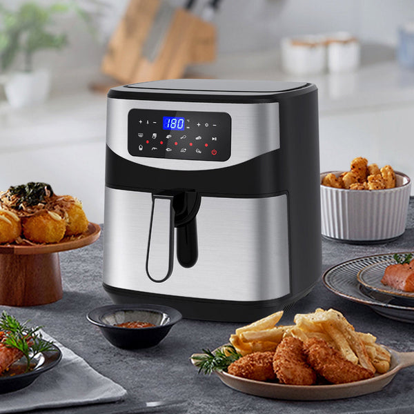 Kitchen Couture 12 Litre Air Fryer Multifunctional Lcd One Touch Display Silver Air Fryers