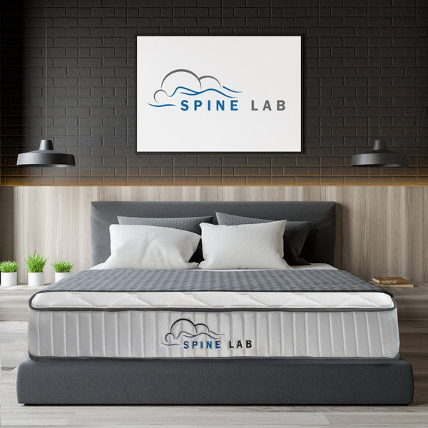 Spine Lab Mattress 5 Zone 21Cm Medium Firm Foam Bonnell Spring Double White Mattresses