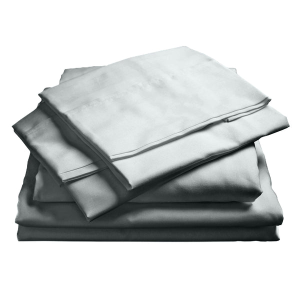 Royal Comfort 1000Tc Hotel Grade Bamboo Cotton Sheets Pillowcases Set Ultrasoft Queen Cool Grey Pillow Cases