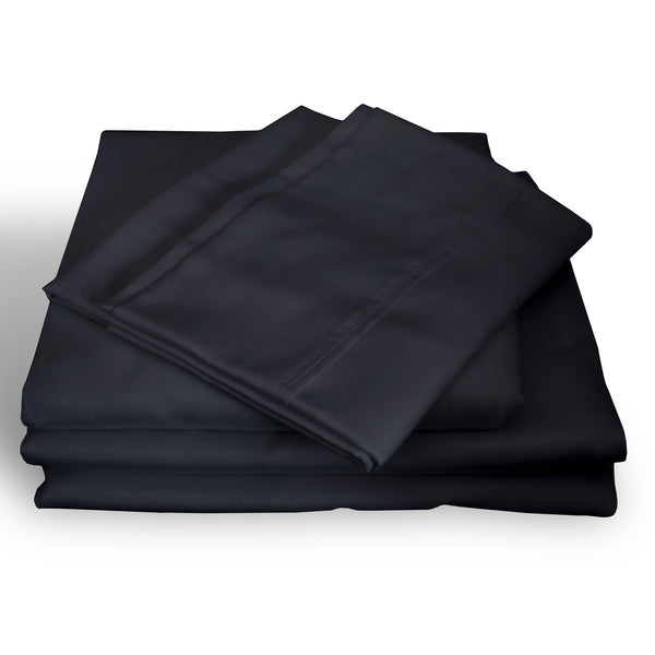 Royal Comfort 1000Tc Hotel Grade Bamboo Cotton Sheets Pillowcases Set Ultrasoft Queen Charcoal Pillow Cases