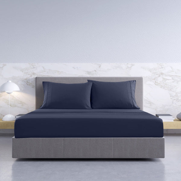 Royal Comfort 1000Tc Hotel Grade Bamboo Cotton Pillowcases Set Ultrasoft King Blue Sheets