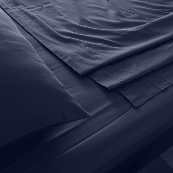 Royal Comfort 1000Tc Hotel Grade Bamboo Cotton Pillowcases Set Ultrasoft King Blue Sheets