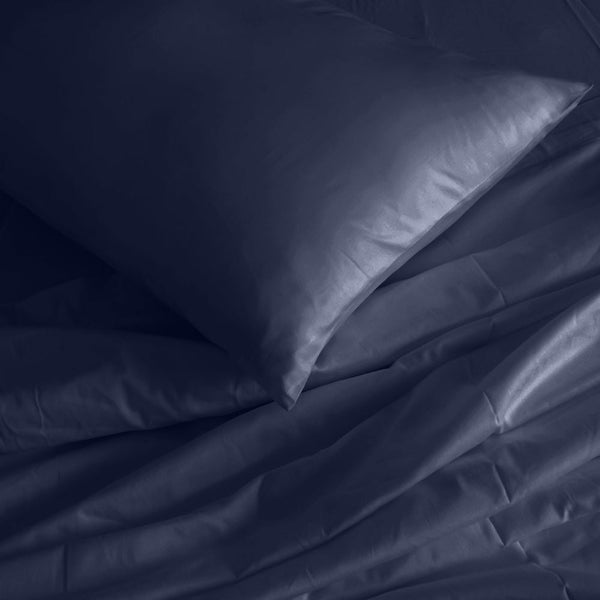 Royal Comfort 1000Tc Hotel Grade Bamboo Cotton Pillowcases Set Ultrasoft King Blue Sheets