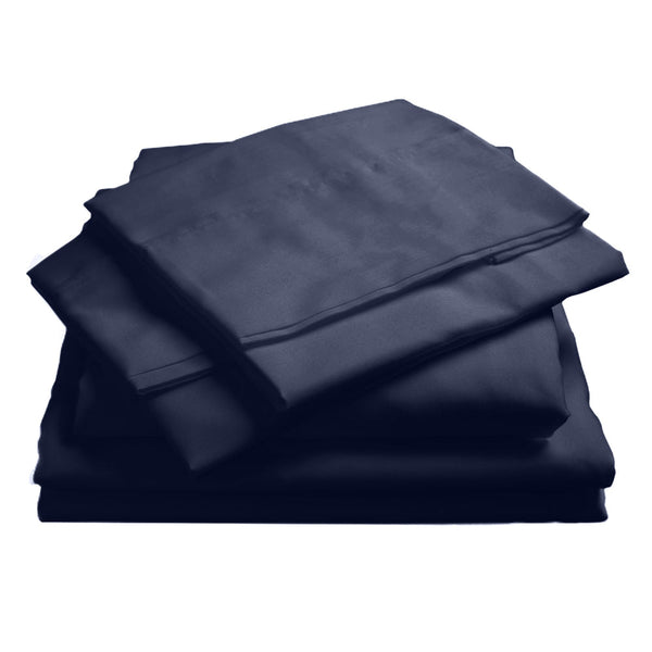 Royal Comfort 1000Tc Hotel Grade Bamboo Cotton Pillowcases Set Ultrasoft King Blue Sheets