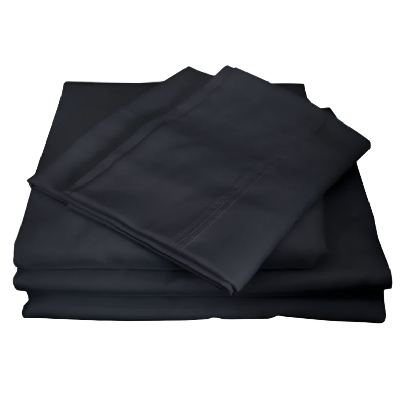 Royal Comfort 1000Tc Hotel Grade Bamboo Cotton Pillowcases Set Ultrasoft King Charcoal Sheets