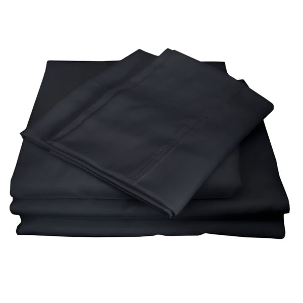 Royal Comfort 1000Tc Hotel Grade Bamboo Cotton Pillowcases Set Ultrasoft King Charcoal Sheets