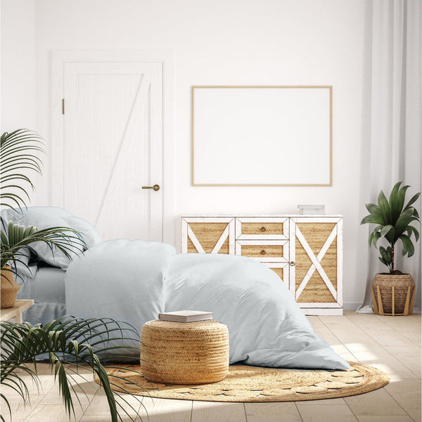 Balmain 1000 Thread Count Hotel Grade Bamboo Cotton Quilt Cover Pillowcases Set King Cool Grey Pillow Cases