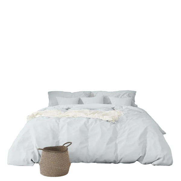 Balmain 1000 Thread Count Hotel Grade Bamboo Cotton Quilt Cover Pillowcases Set King Cool Grey Pillow Cases