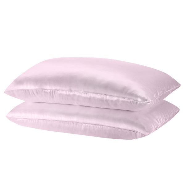 Royal Comfort Mulberry Soft Silk Hypoallergenic Pillowcase Twin Pack 51 X 76Cm Lilac Pillow Cases
