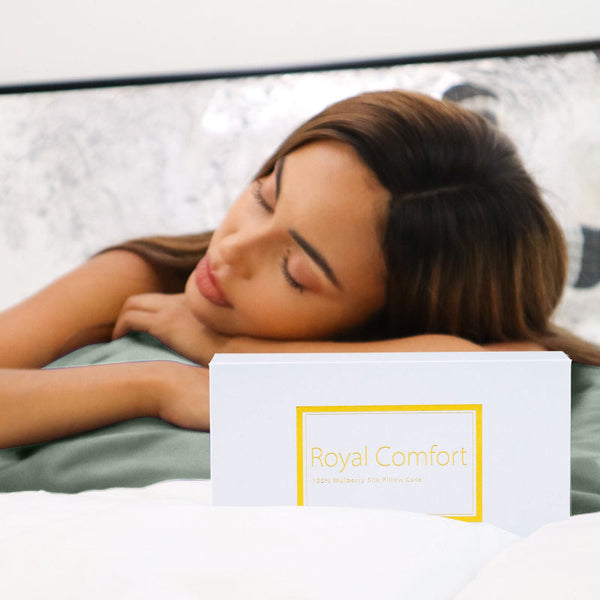 Royal Comfort Pure Silk Pillow Case 100% Mulberry Hypoallergenic Pillowcase Sage Pillow Cases