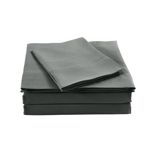 Royal Comfort Bamboo Blended Sheet & Pillowcases Set 1000Tc Ultra Soft King Charcoal Sheets