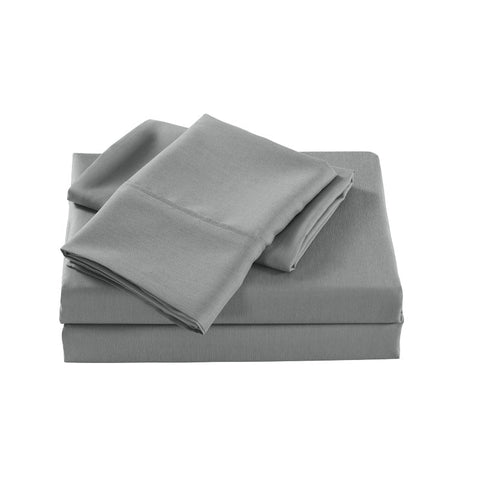 Royal Comfort 2000 Thread Count Bamboo Cooling Sheet Set Ultra Soft Single Mid Grey Sheets