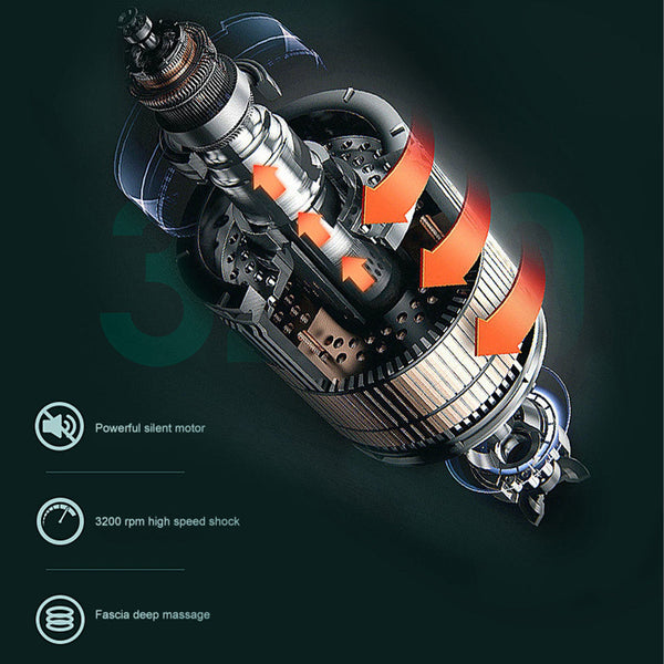 Fitsmart Lcd Mini Vibration Therapy Massage Device Compact And Powerful Muscle Relief In Black Massagers