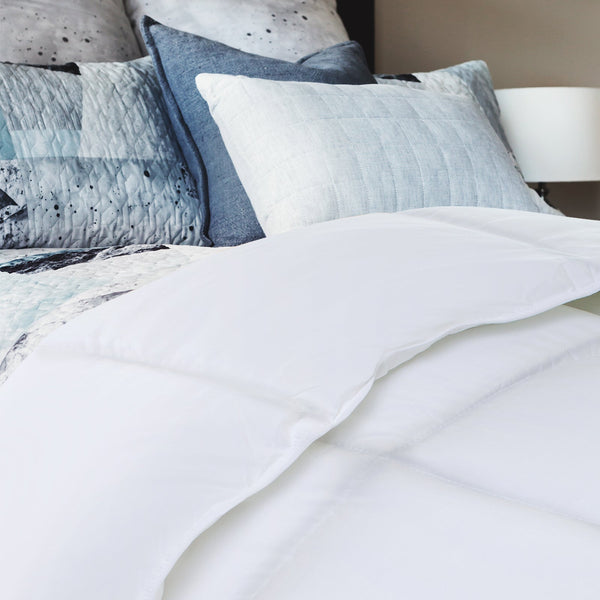 Royal Comfort 800Gsm Silk Blend Quilt Duvet Double White Quilt Covers
