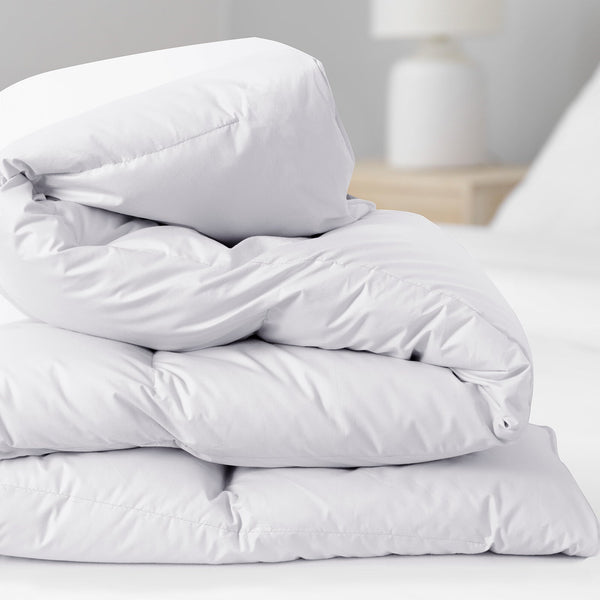Royal Comfort 800Gsm Silk Blend Quilt Duvet Double White Quilt Covers