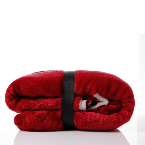 Royal Comfort Snug Hoodie Nightwear Super Soft Reversible Coral Fleece 750Gsm Red Sleepwear