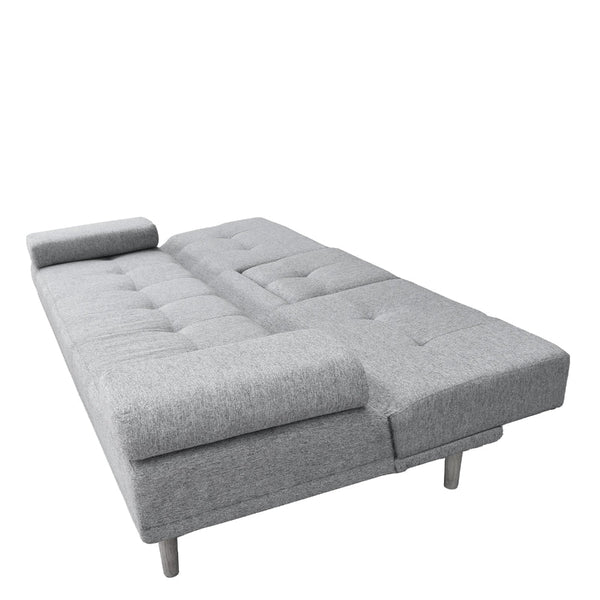 Casa Decor Mendoza 2 In 1 Sofa Bed Couch Grey Pull Down Cupholder 3 Seats Futon Sofas Armchairs & Couches