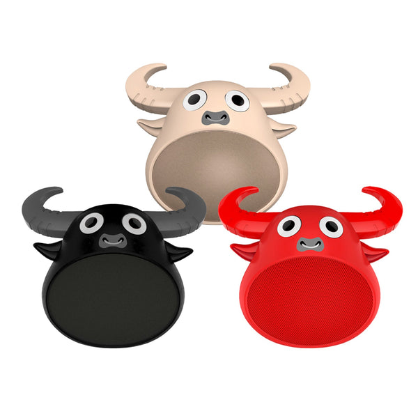 Fitsmart Bluetooth Animal Face Speaker Portable Wireless Stereo Sound Red Audio Docks & Mini Speakers