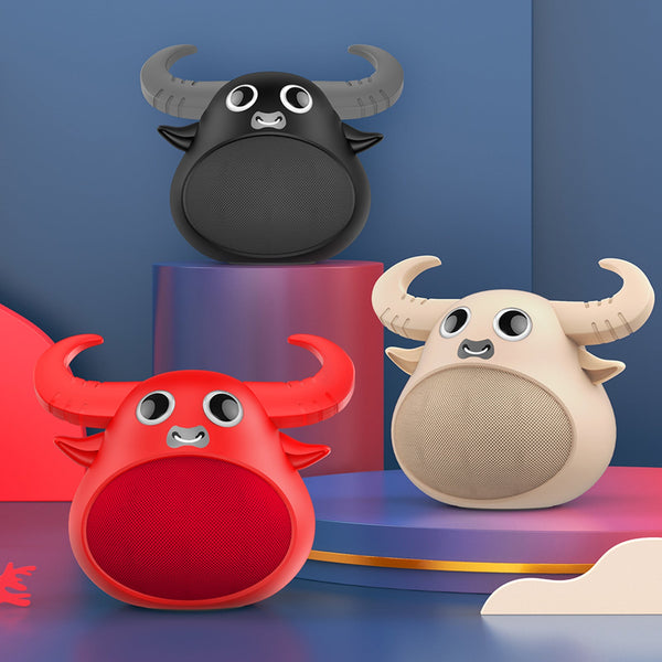 Fitsmart Bluetooth Animal Face Speaker Portable Wireless Stereo Sound Red Audio Docks & Mini Speakers