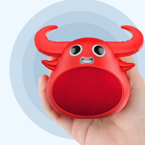 Fitsmart Bluetooth Animal Face Speaker Portable Wireless Stereo Sound Red Audio Docks & Mini Speakers