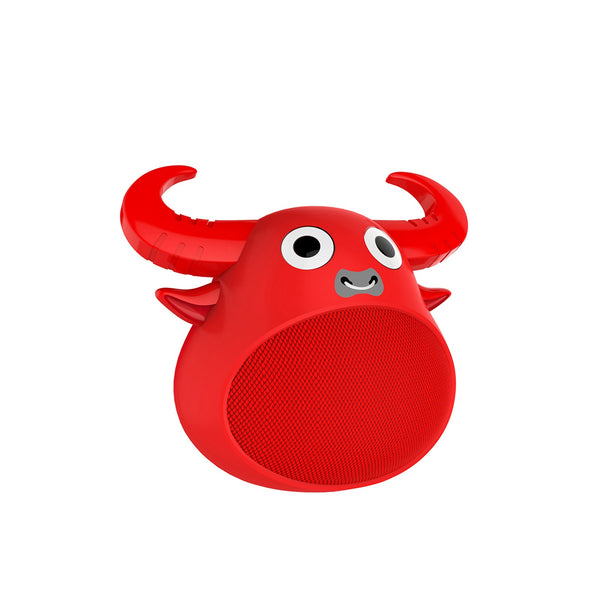 Fitsmart Bluetooth Animal Face Speaker Portable Wireless Stereo Sound Red Audio Docks & Mini Speakers
