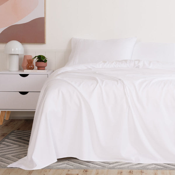 Royal Comfort 3000 Thread Count Bamboo Cooling Sheet Set King White Sheets