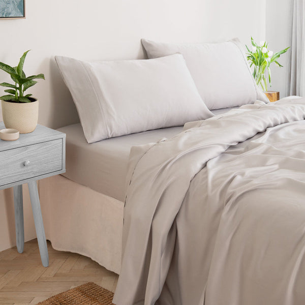 Royal Comfort 3000 Thread Count Bamboo Cooling Sheet Set King Mid Grey Sheets