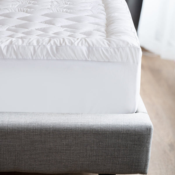 Royal Comfort 1200Gsm Deluxe 7 Zone Mattress Topper Luxury Gusset Breathable Single White Mattress Toppers & Protectors