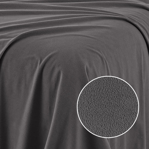 Royal Comfort Polar Fleece Flannel Sheet Set Ultra Soft Plush Cozy Single Charcoal Sheets