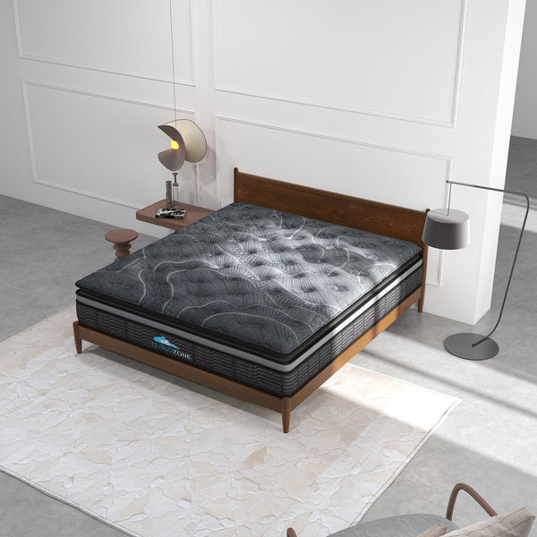 Cloud Zone Double Layer Euro Top Pocket Spring Mattress Plush Medium Firm 34Cm Single Mattress Toppers & Protectors