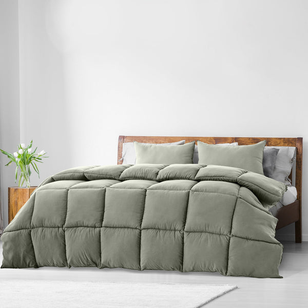 Royal Comfort 350Gsm Charcoal Bamboo Quilt Luxury Bedding Duvet All Seasons Single Quilt Covers