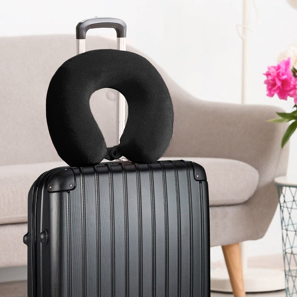 Pillows Milano Decor Memory Foam Travel Neck Pillow With Clip Cushion Support Soft Black