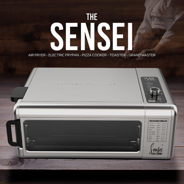 Kitchen Couture 9 In 1 Sensei Xl Flip Air Fryer Oven Grill Stainless Steel Air Fryers