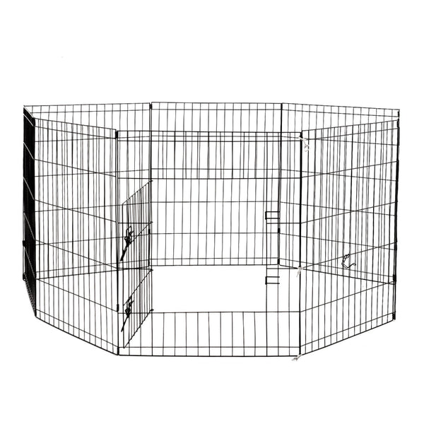 4Paws 8 Panel Playpen Puppy Exercise Fence Cage Enclosure Pets Black All Sizes 30" Fences & Pens