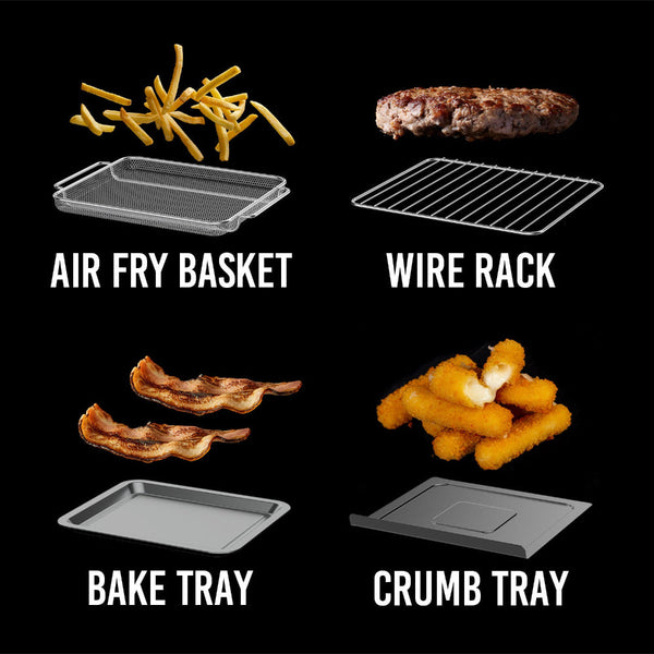 Kitchen Couture 10 Litre Compact Air Fryer Oven Oil Free Cooking Silver Air Fryer Accessories