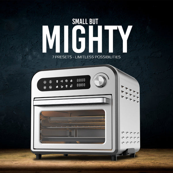 Kitchen Couture 10 Litre Compact Air Fryer Oven Oil Free Cooking Silver Air Fryer Accessories