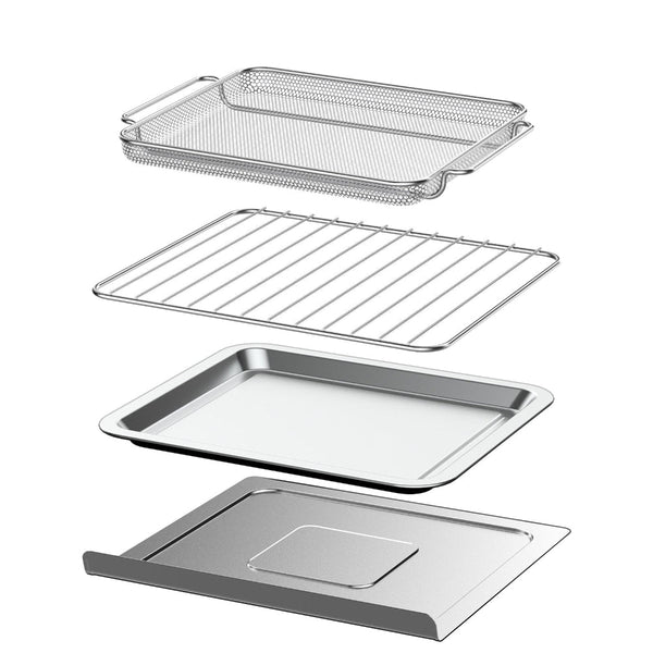 Kitchen Couture 10 Litre Compact Air Fryer Oven Oil Free Cooking Silver Air Fryer Accessories