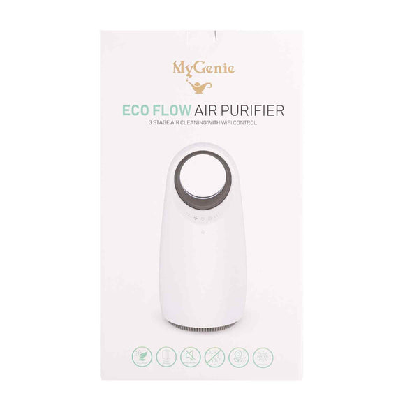 Mygenie Ultra Quiet Eco Flow Air Purifier Wi Fi Control Hepa Filter White Air Purifiers