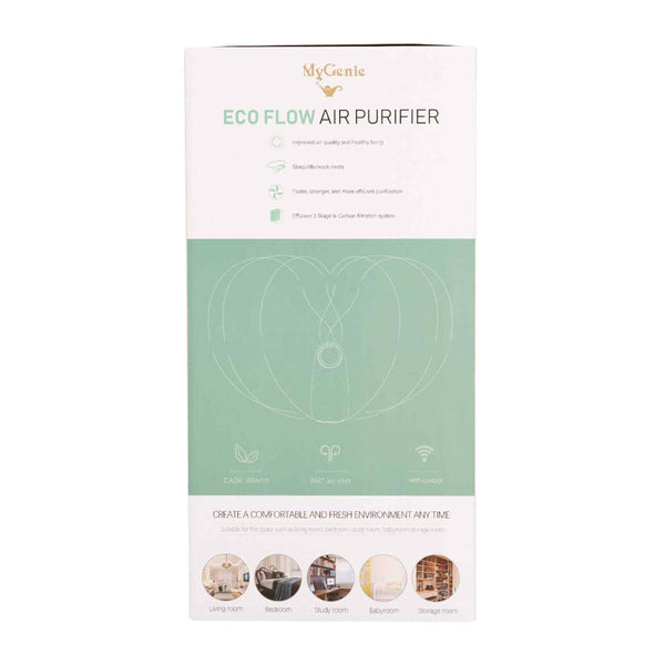 Mygenie Ultra Quiet Eco Flow Air Purifier Wi Fi Control Hepa Filter White Air Purifiers