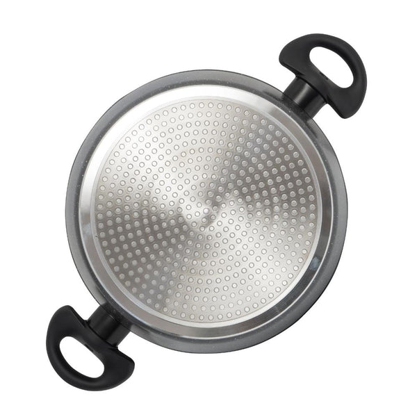 Stone Chef Forged Casserole With Lid Cookware Kitchen Black 24Cm Other Cookware