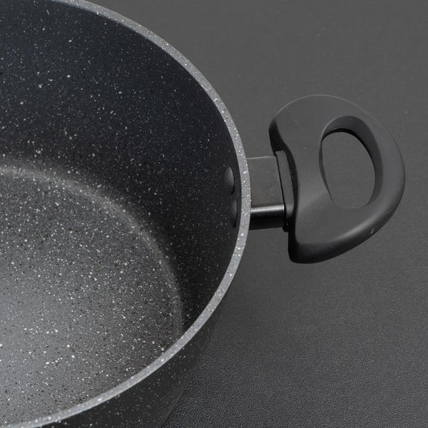 Stone Chef Forged Casserole With Lid Cookware Kitchen Black 24Cm Other Cookware