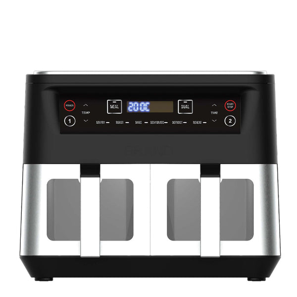 Kitchen Couture Dual View 2 X 5 Litre (10 Litre) Air Fryer Stainless Steel Air Fryer Accessories