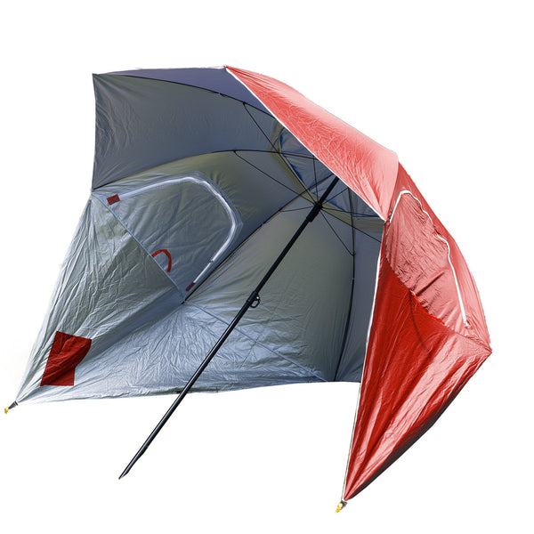 Havana Outdoors Beach Umbrella 2.4M Garden Portable Shade Shelter Red Patio Umbrellas